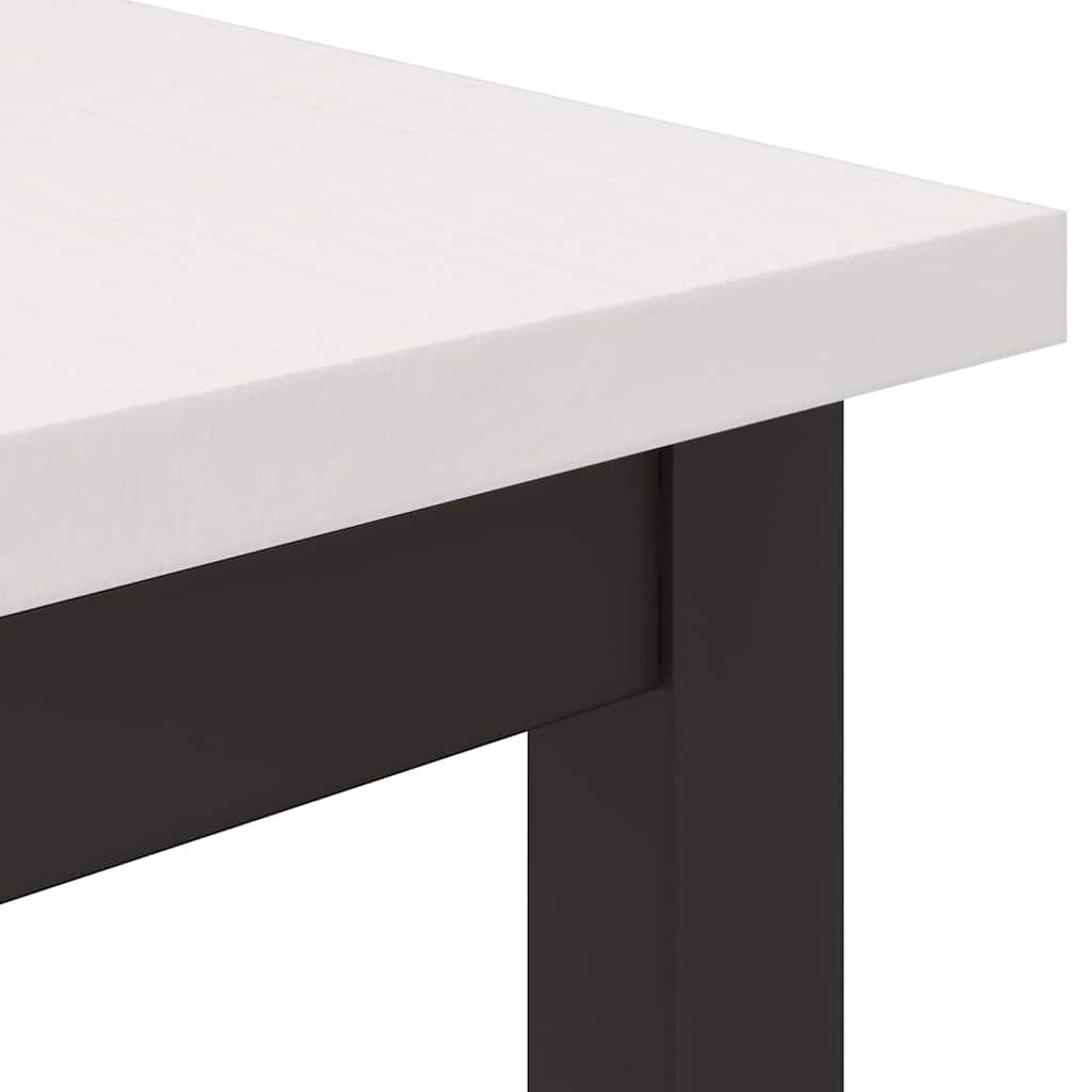table Blanc 80 x 50 x 77 cm Bois d'ingénierie et acier - XIOS