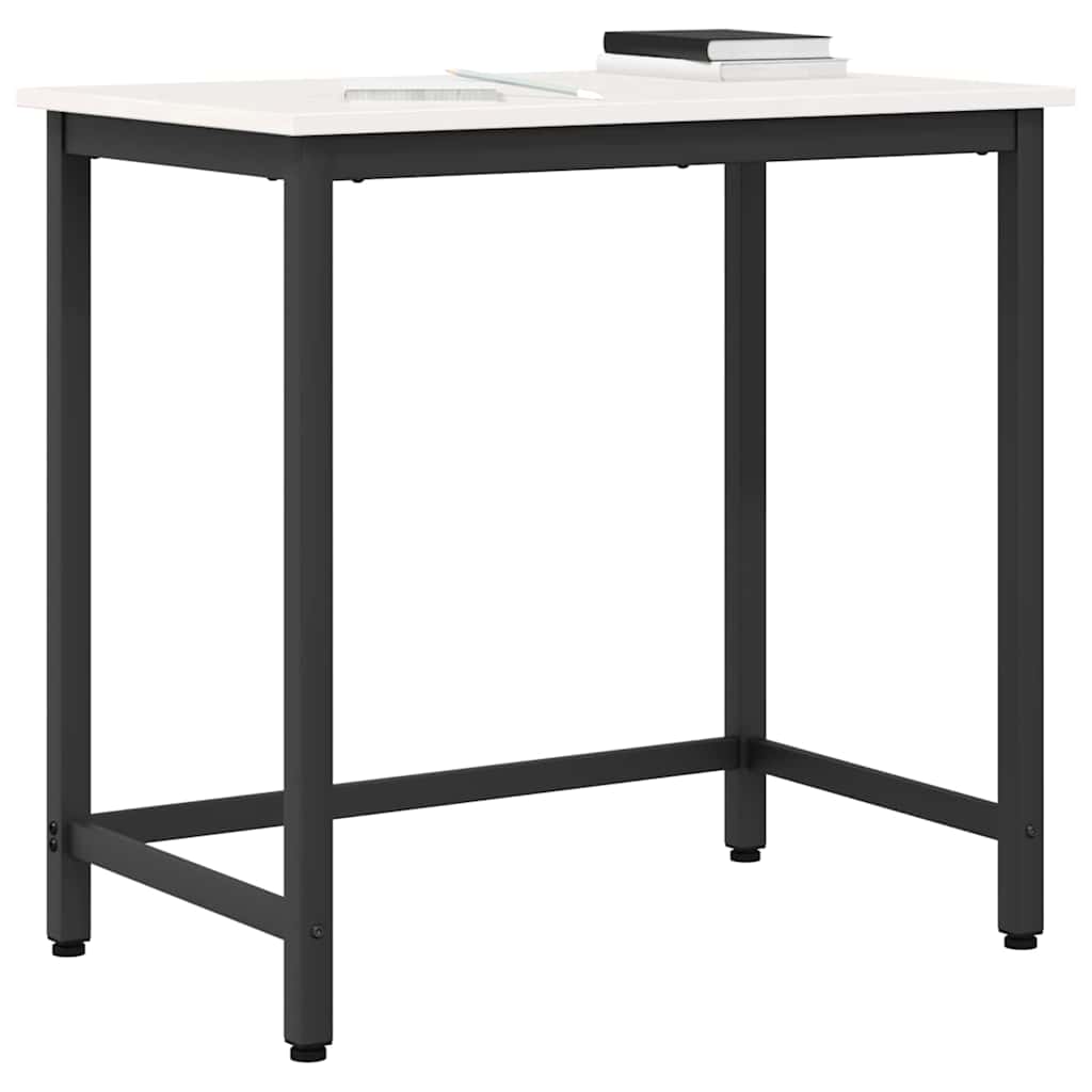 table Blanc 80 x 50 x 77 cm Bois d'ingénierie et acier - XIOS