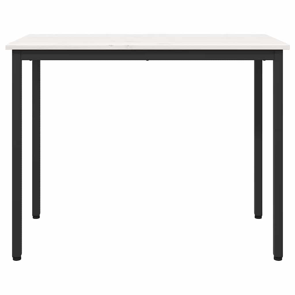 table Blanc 100 x 50 x 77 cm Bois d'ingénierie et acier - XIOS