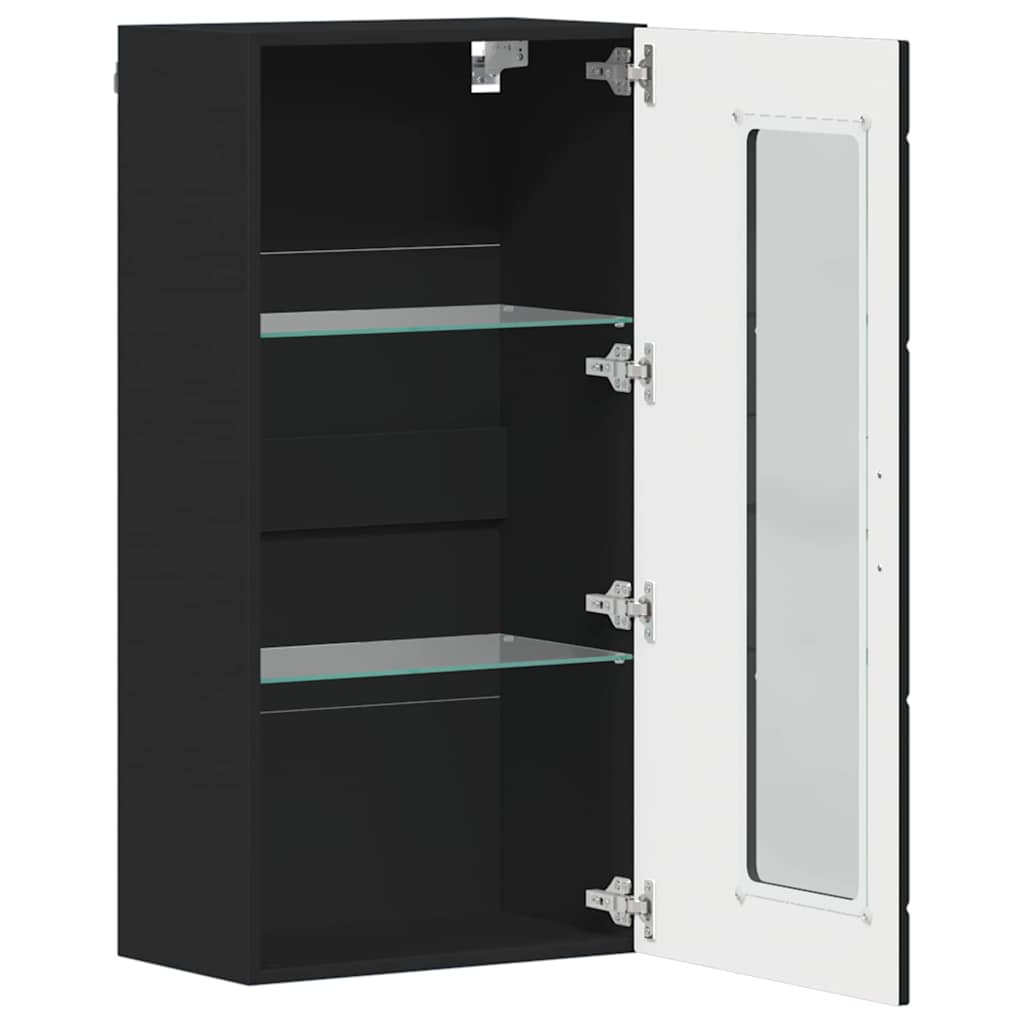Cabinet en Bois Noir 50 x 29 x 100 cm Bois d'ingénierie - XIOS