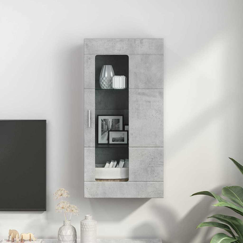 Cabinet en Bois Gris béton 50 x 29 x 100 cm Bois d'ingénierie - XIOS