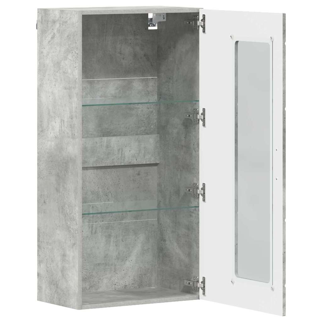 Cabinet en Bois Gris béton 50 x 29 x 100 cm Bois d'ingénierie - XIOS