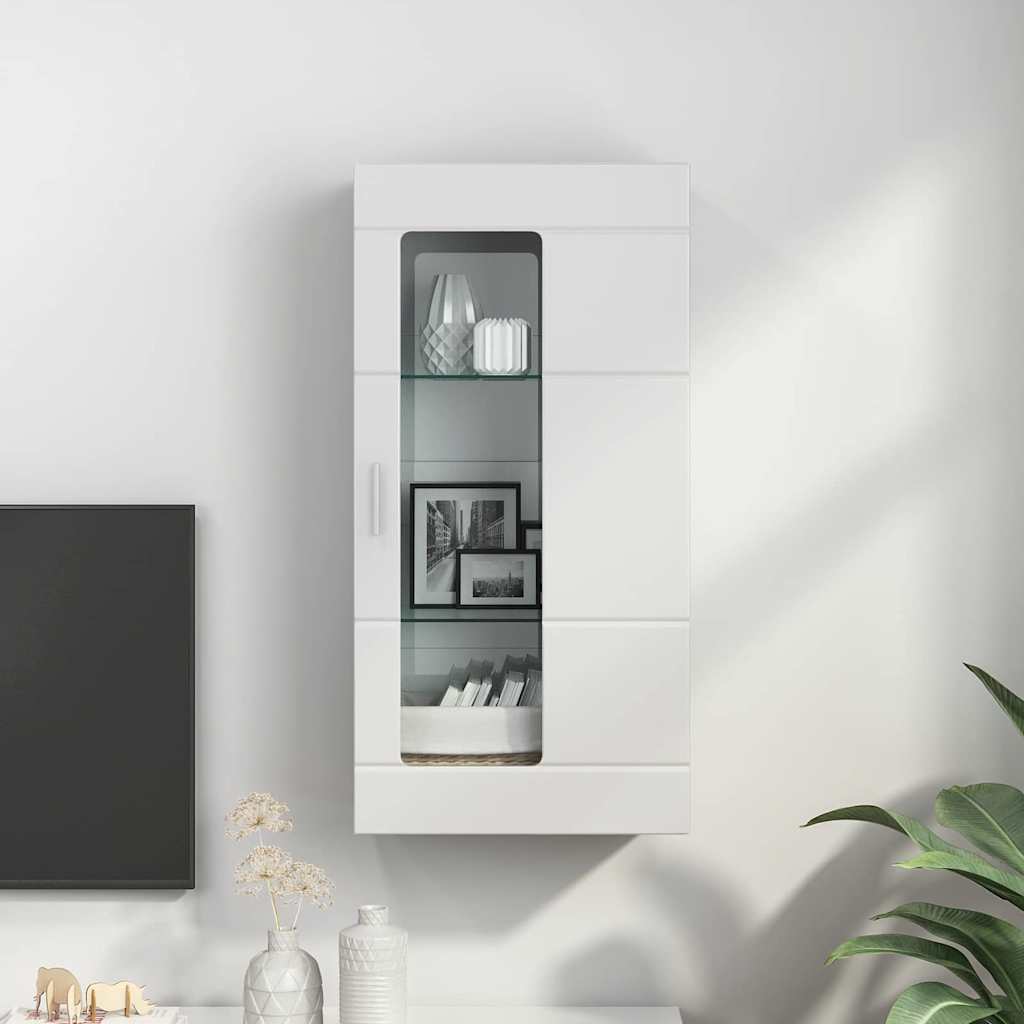Cabinet en Bois avec stockage Blanc brillant 50 x 29 x 100 cm - XIOS