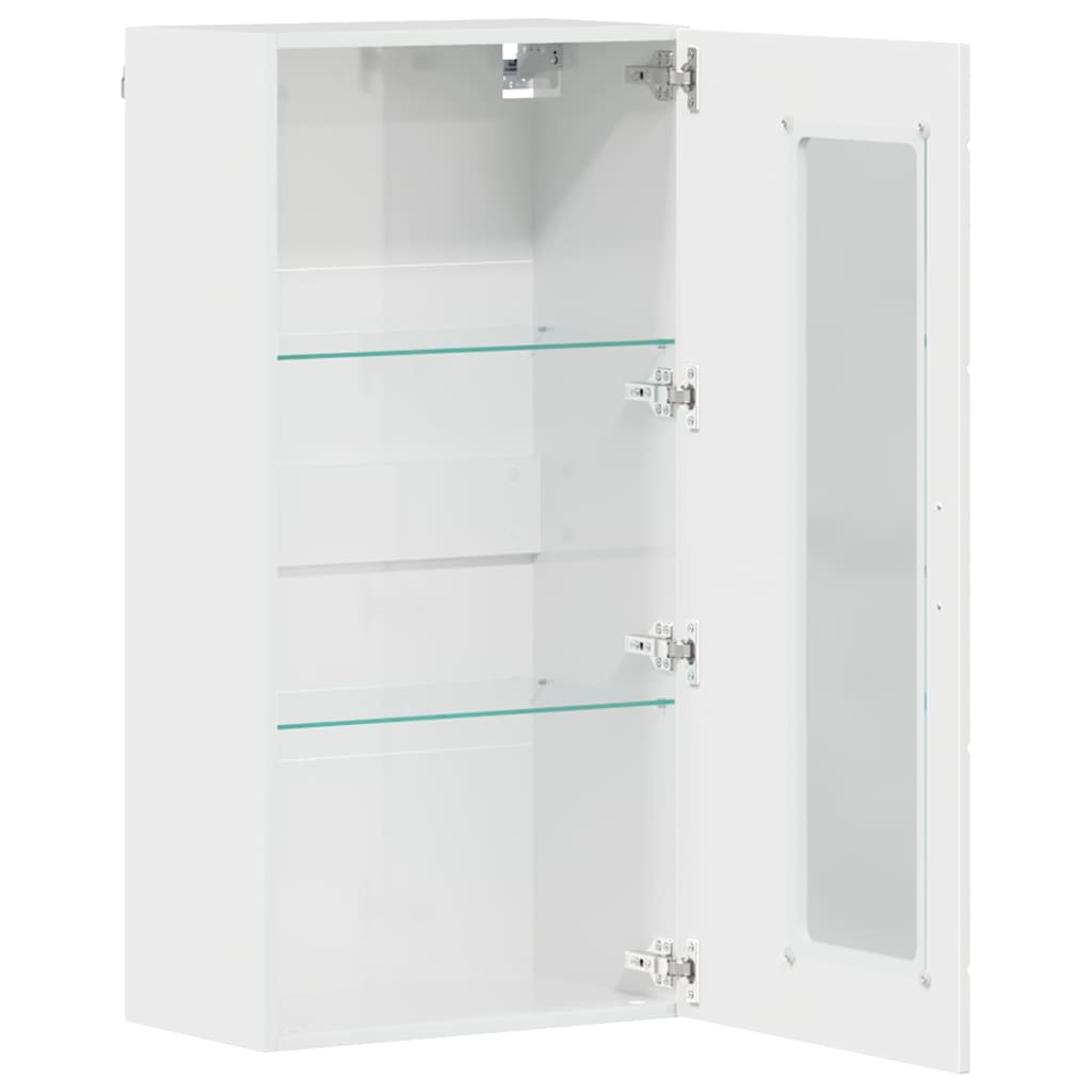 Cabinet en Bois avec stockage Blanc brillant 50 x 29 x 100 cm - XIOS