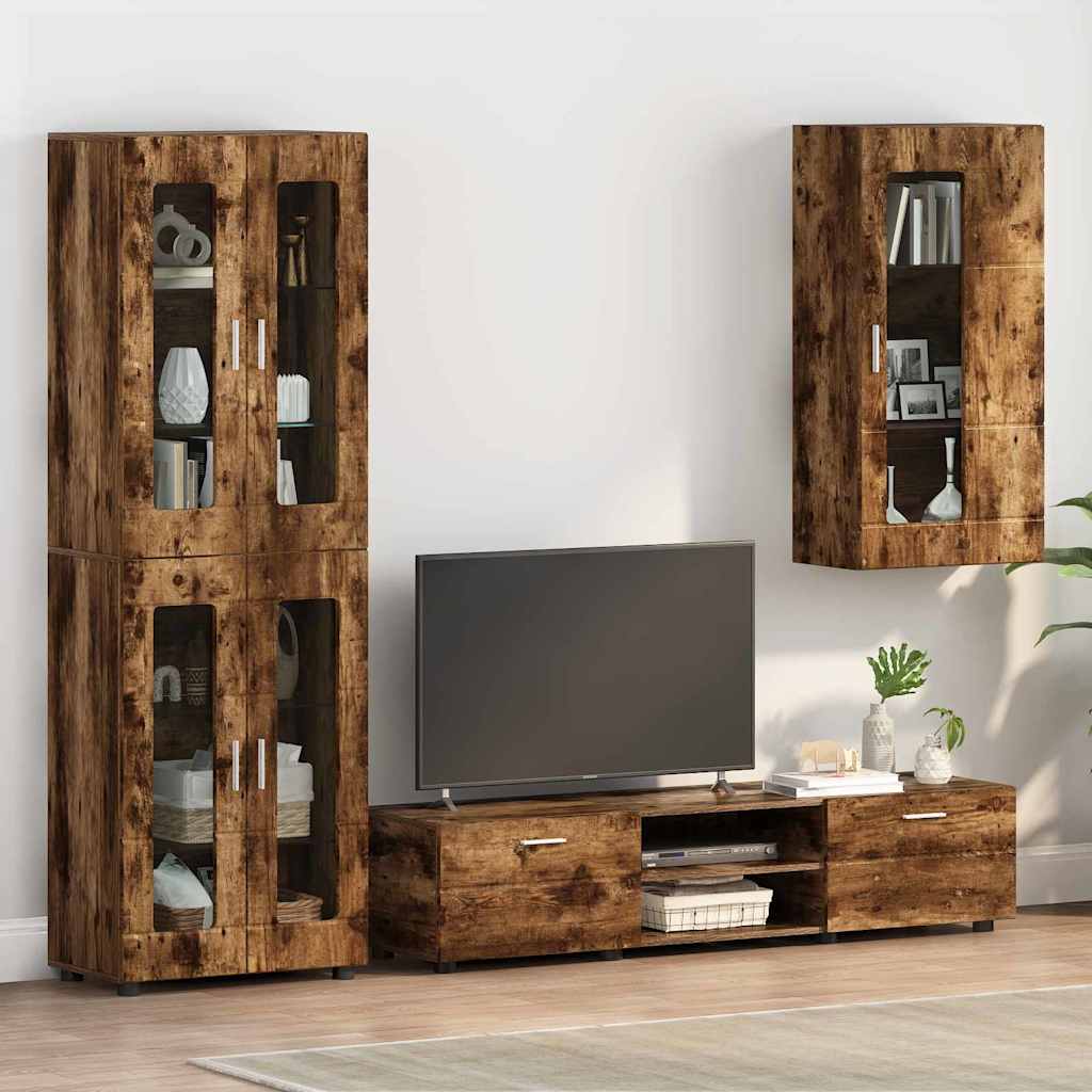 Cabinet en Bois Chêne fumé 50 x 29 x 100 cm Bois d'ingénierie - XIOS
