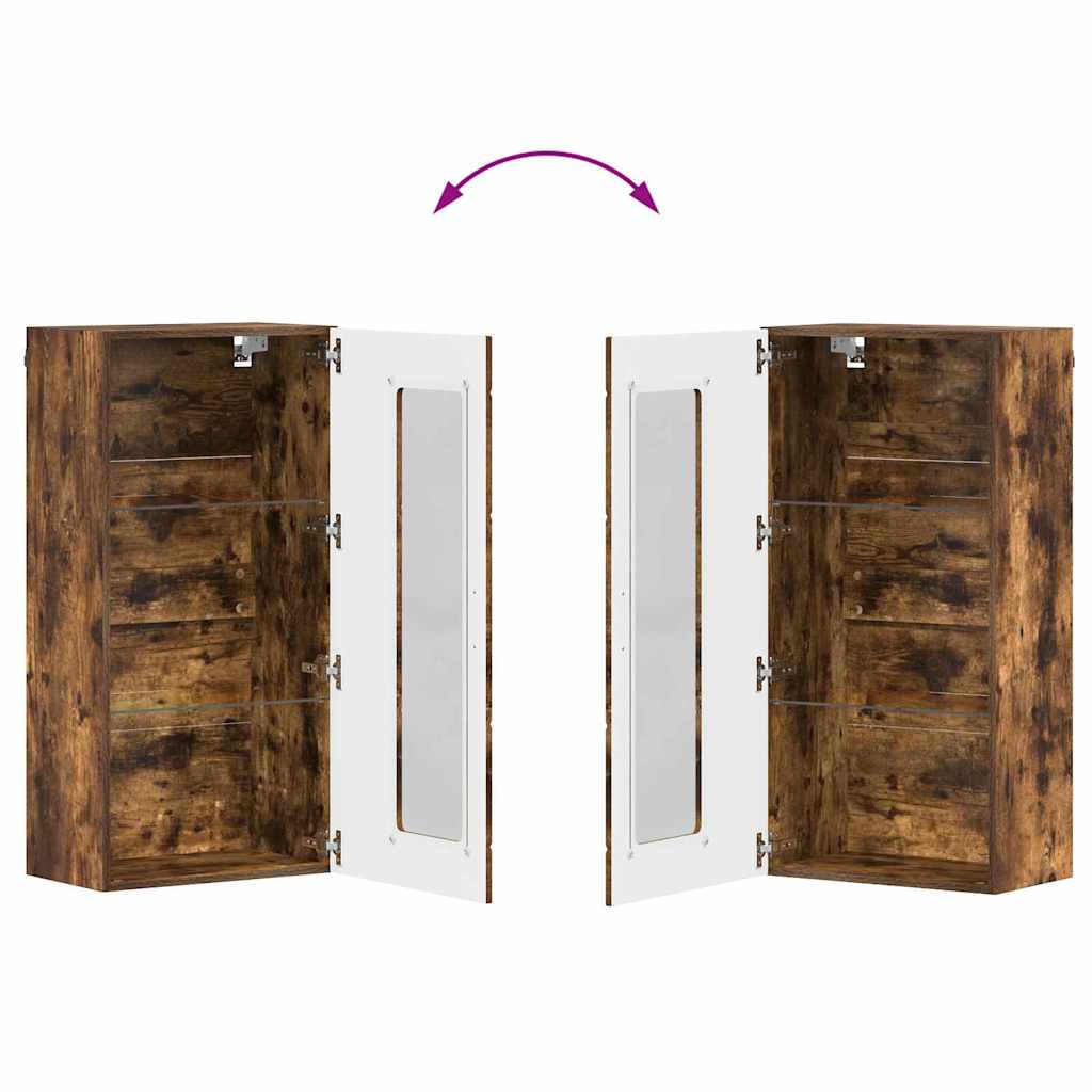 Meuble mural Chêne fumé 55 x 29 x 100 cm Bois d'ingénierie - XIOS