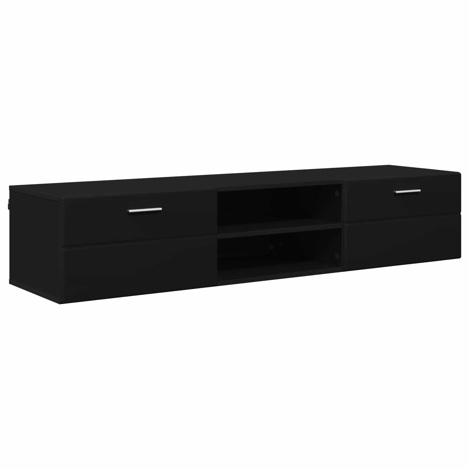 Cabinet en Bois Noir 150 x 39 x 30 cm Bois d'ingénierie - XIOS