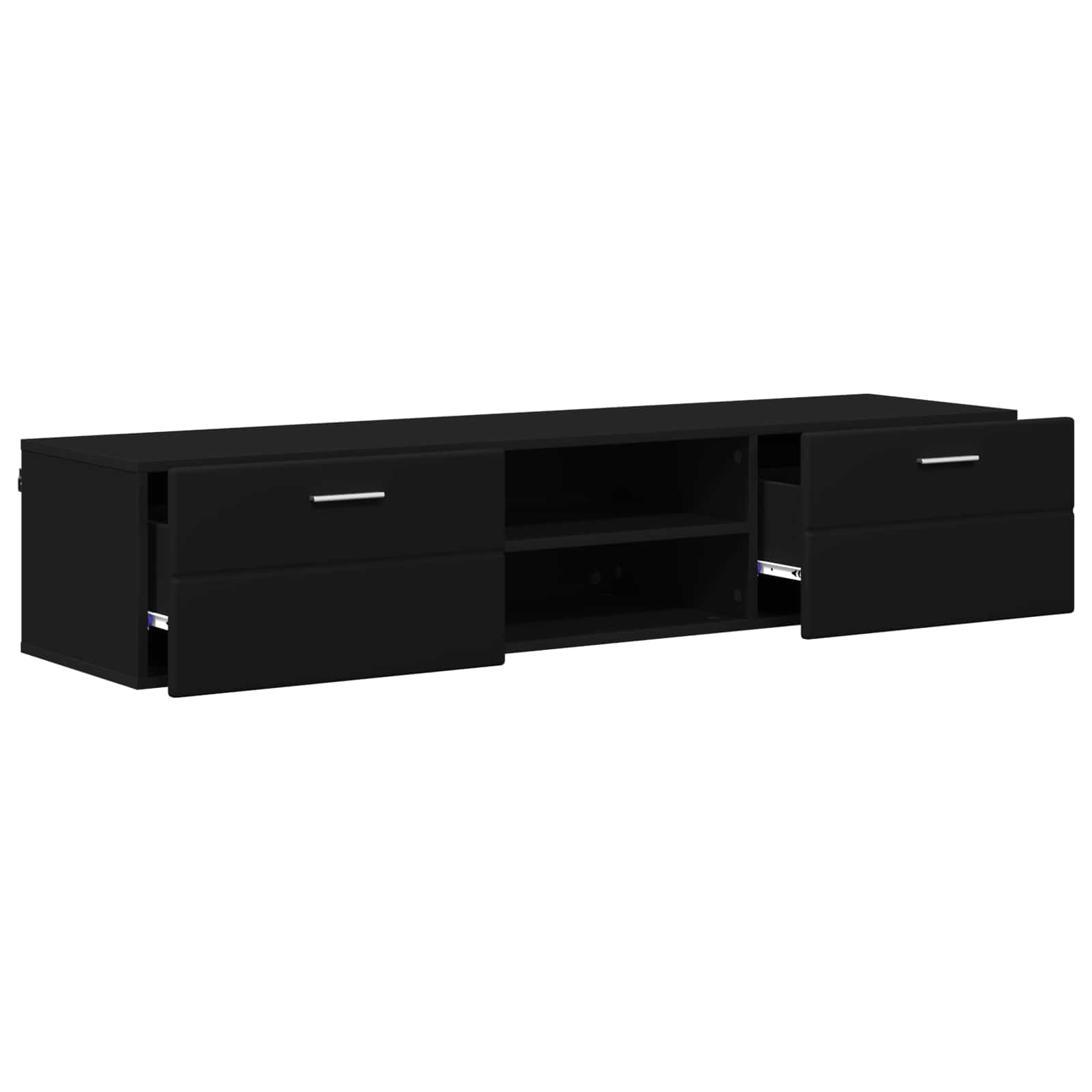 Cabinet en Bois Noir 150 x 39 x 30 cm Bois d'ingénierie - XIOS