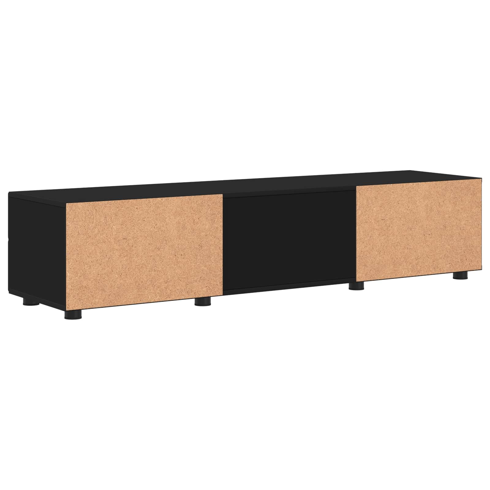 Cabinet en Bois Noir 150 x 39 x 30 cm Bois d'ingénierie - XIOS