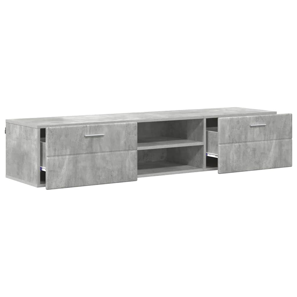 Cabinet en Bois Gris béton 150 x 39 x 30 cm Bois d'ingénierie - XIOS