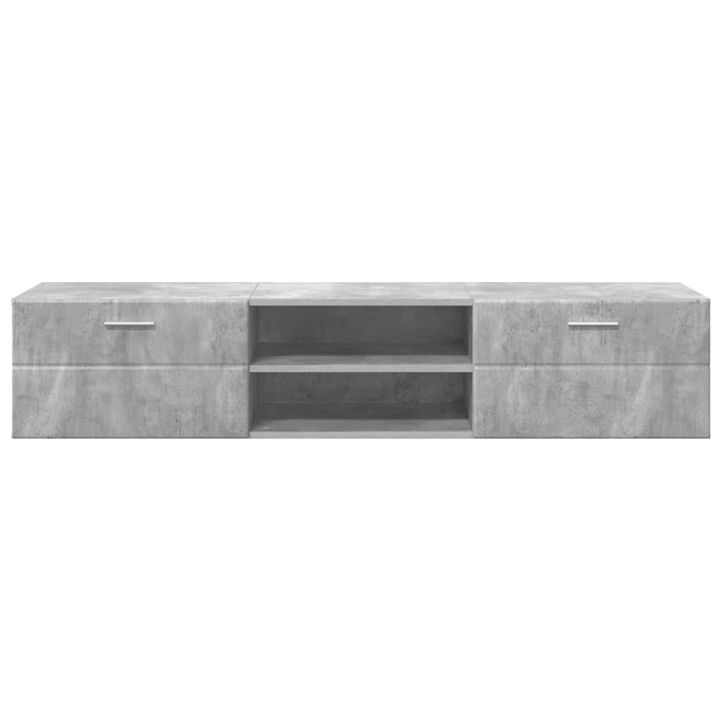 Cabinet en Bois Gris béton 150 x 39 x 30 cm Bois d'ingénierie - XIOS