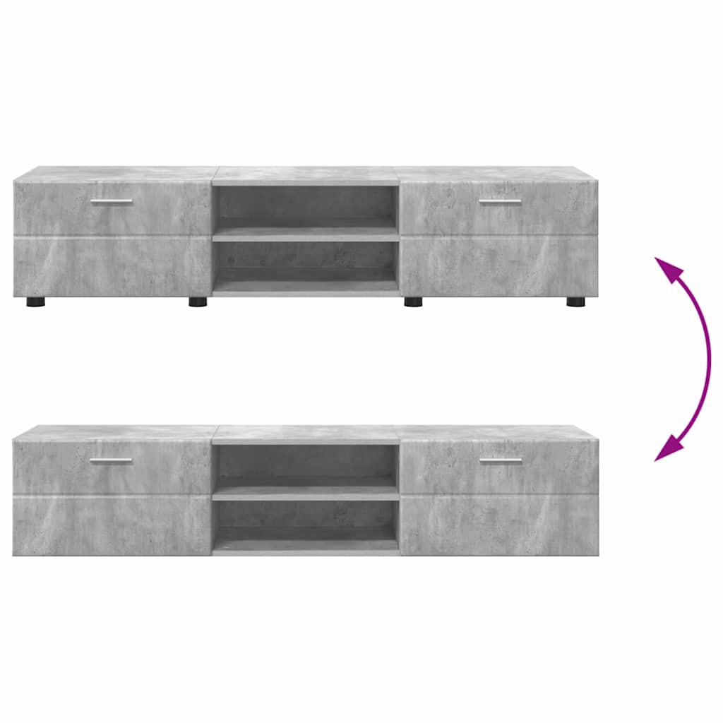 Cabinet en Bois Gris béton 150 x 39 x 30 cm Bois d'ingénierie - XIOS