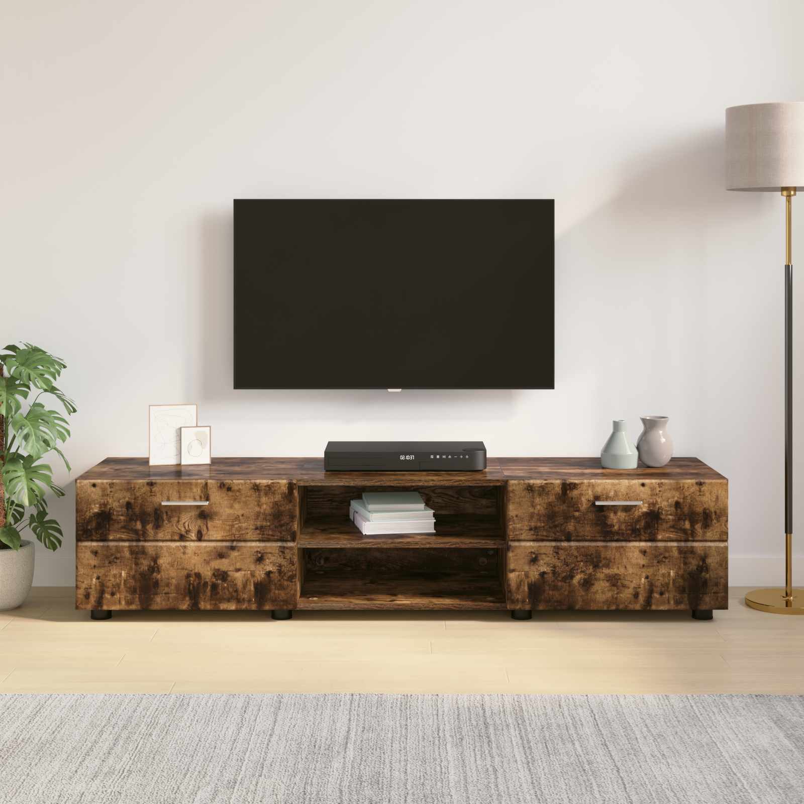 Cabinet en Bois 150 x 39 x 30 cm Chêne fumé Bois d'ingénierie