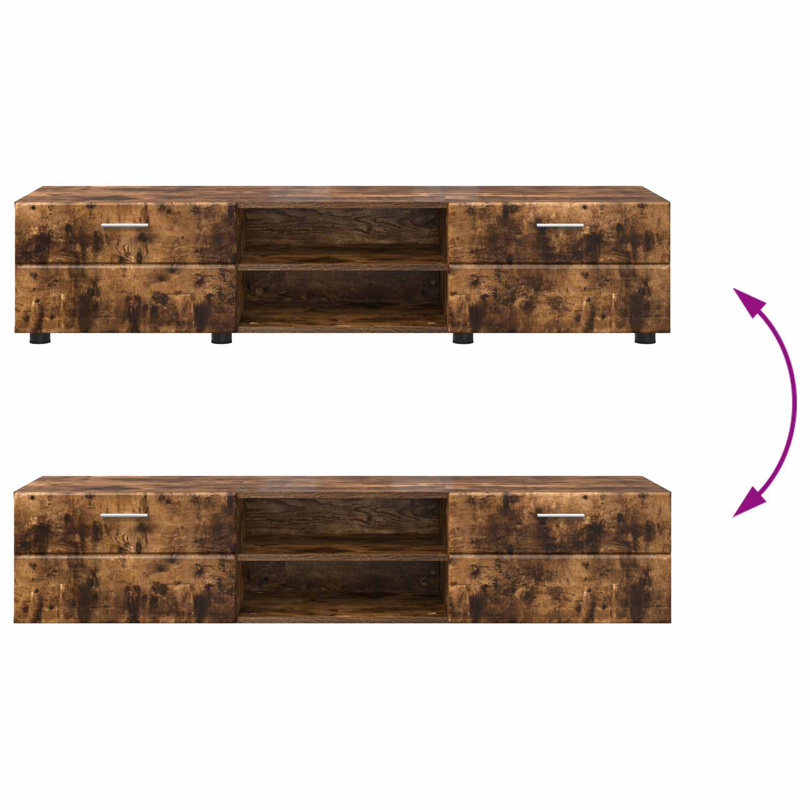Cabinet en Bois 150 x 39 x 30 cm Chêne fumé Bois d'ingénierie