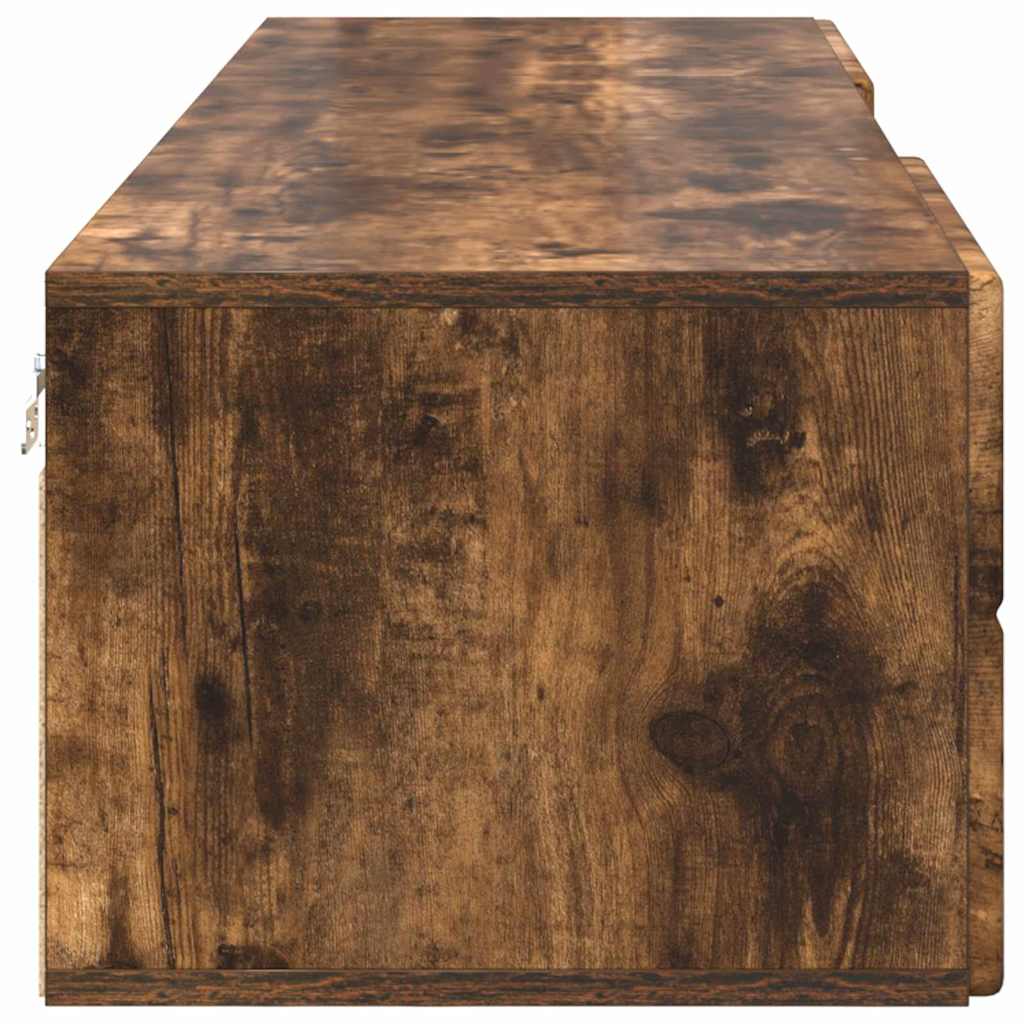 Meuble TV Chêne fumé 150 x 39 x 30 cm Bois d'ingénierie - XIOS