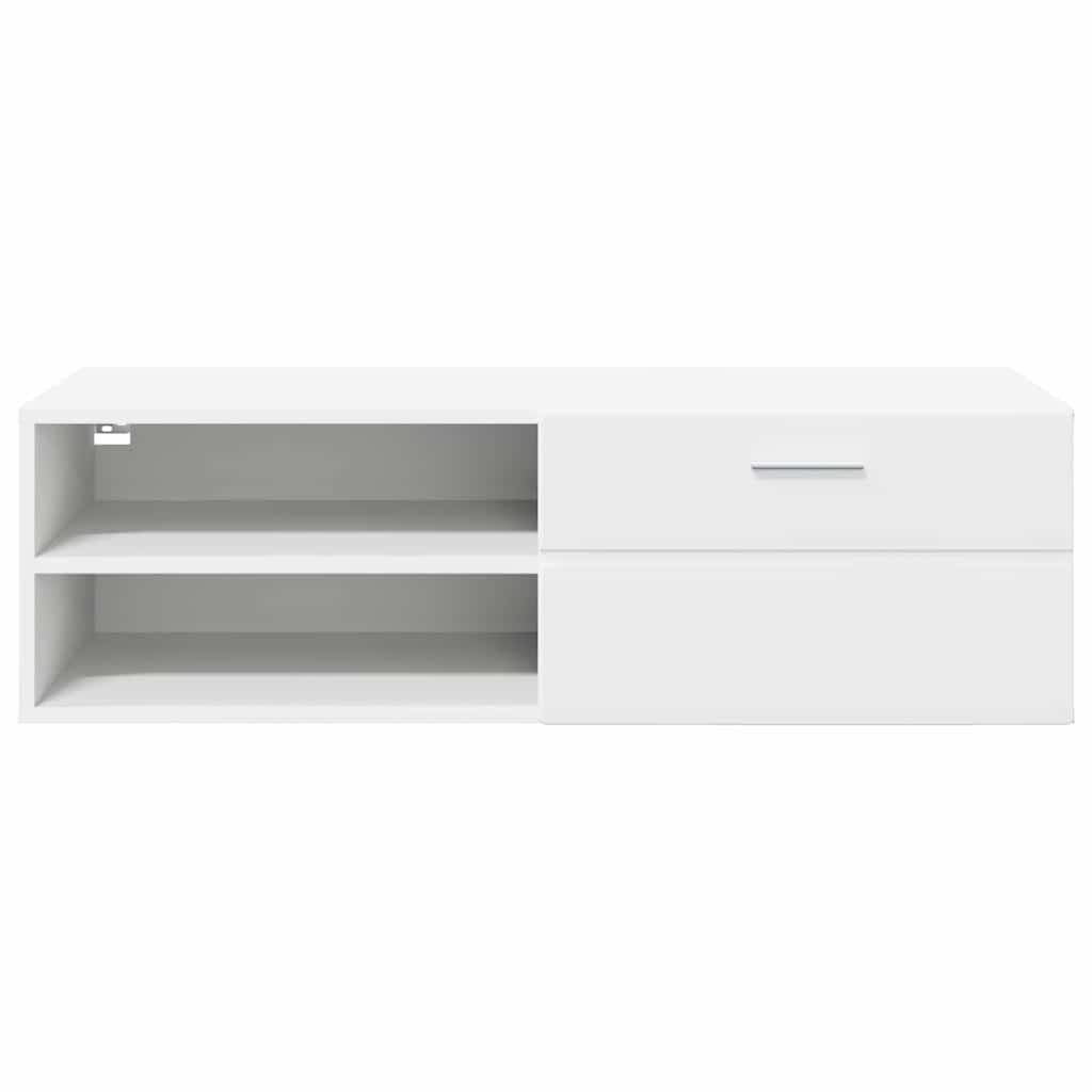Meuble TV Blanc 100.5 x 39 x 30 cm Bois d'ingénierie - XIOS