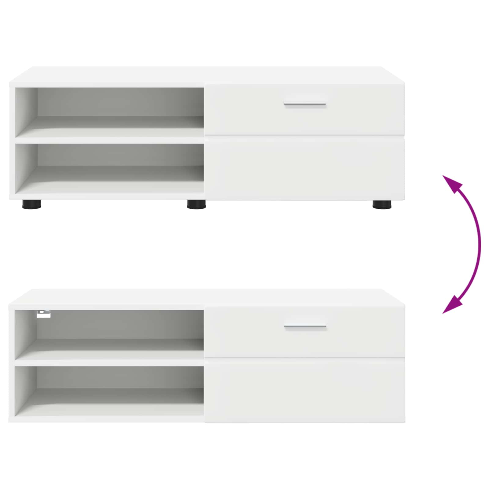 Cabinet en Bois Blanc 100,5 x 39 x 30 cm Bois d'ingénierie - XIOS