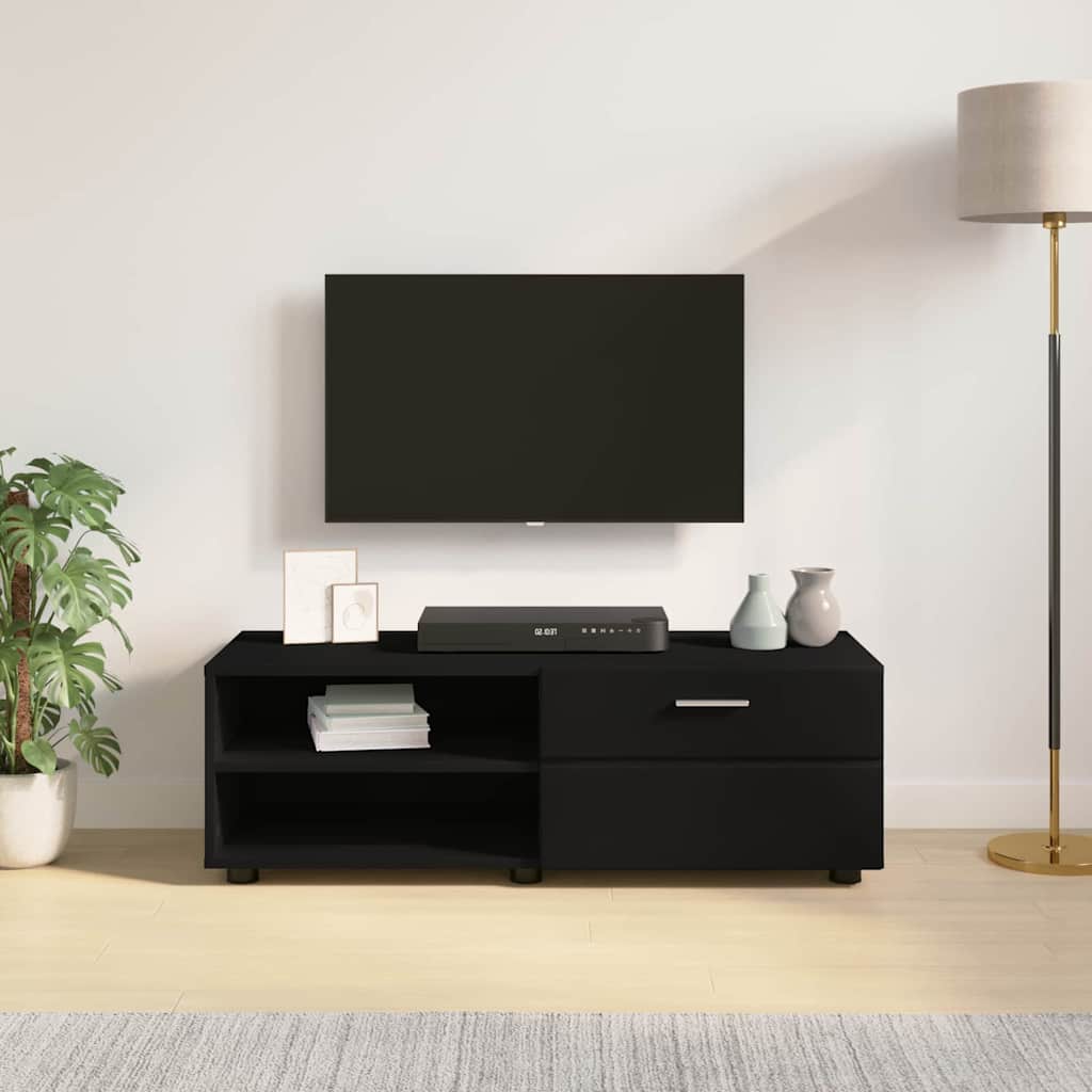 Meuble TV avec tiroir Noir 100.5 x 39 x 30 cm Bois d'ingénierie - XIOS