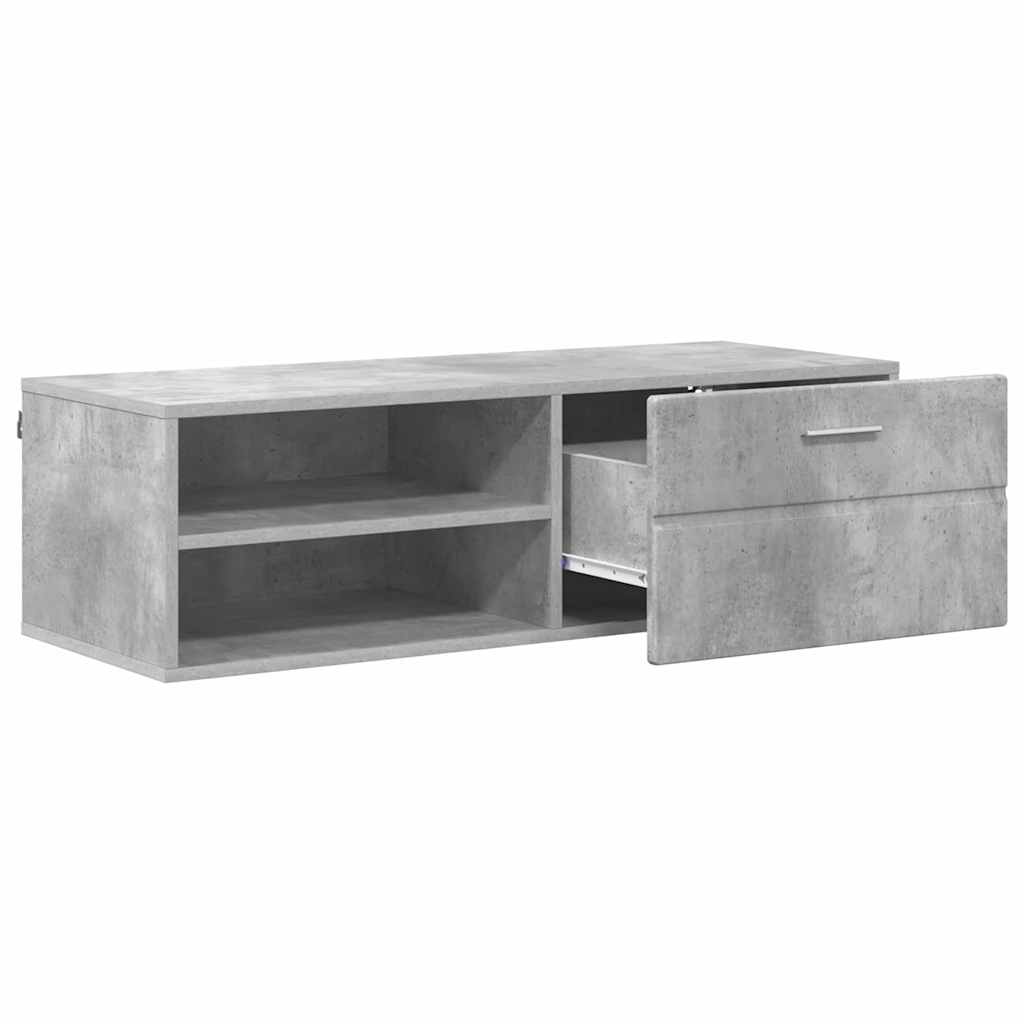 Cabinet en Bois Gris béton 100,5 x 39 x 30 cm Bois d'ingénierie - XIOS