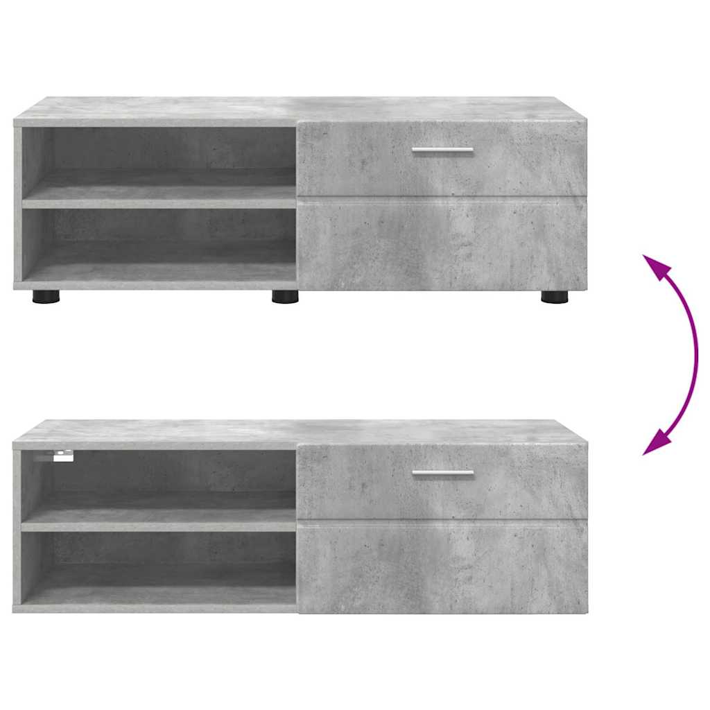 Cabinet en Bois Gris béton 100,5 x 39 x 30 cm Bois d'ingénierie - XIOS