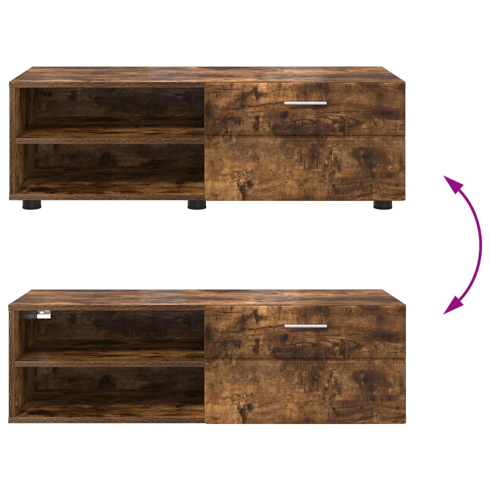 Cabinet en Bois Chêne fumé 100,5 x 39 x 30 cm Bois d'ingénierie - XIOS