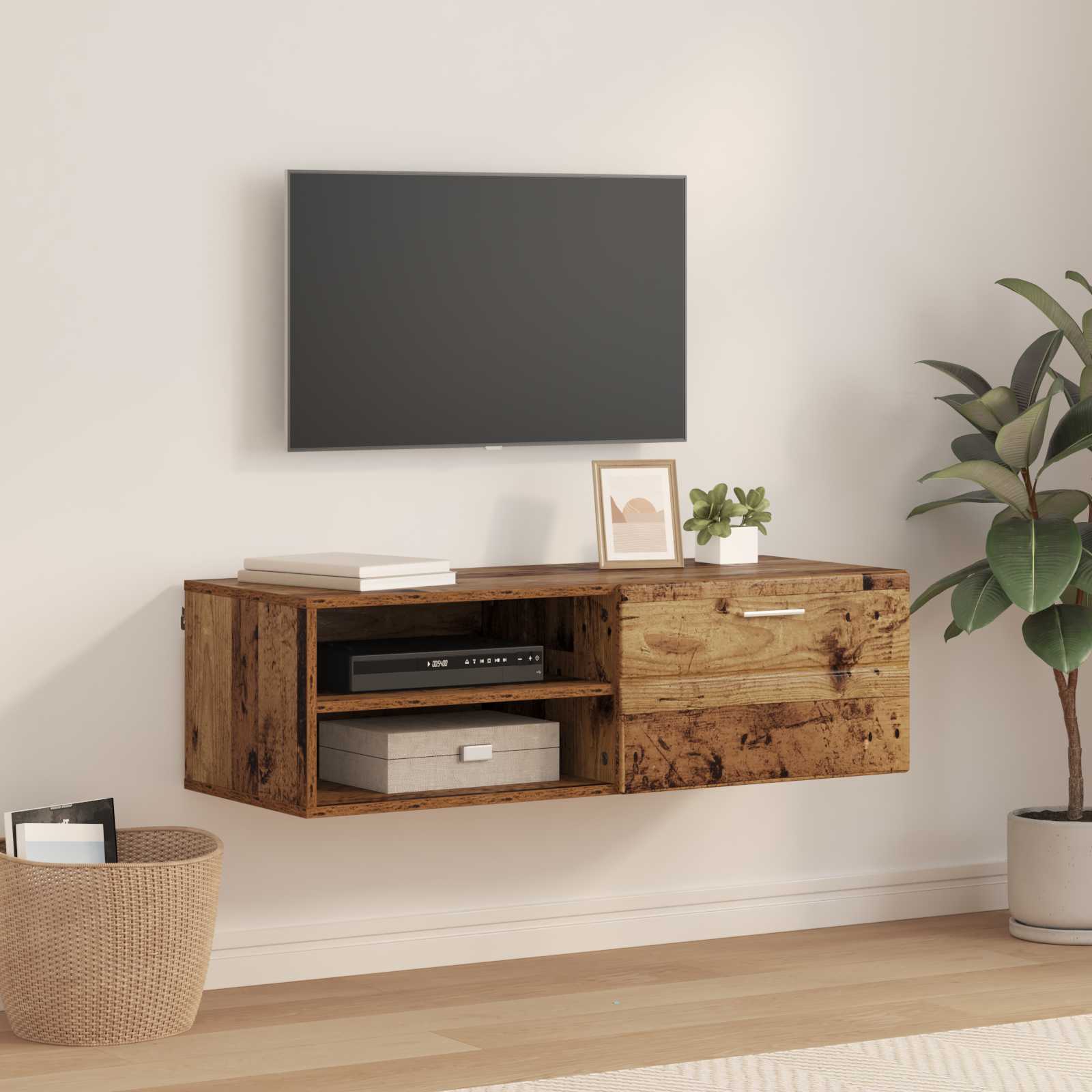 Cabinet en Bois avec tiroir Bois ancien 100,5 x 39 x 30 cm - XIOS