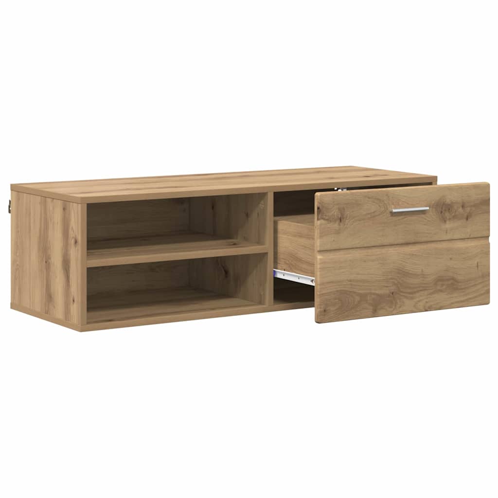 Cabinet en Bois avec tiroir Chêne artisanal 100,5 x 39 x 30 cm - XIOS