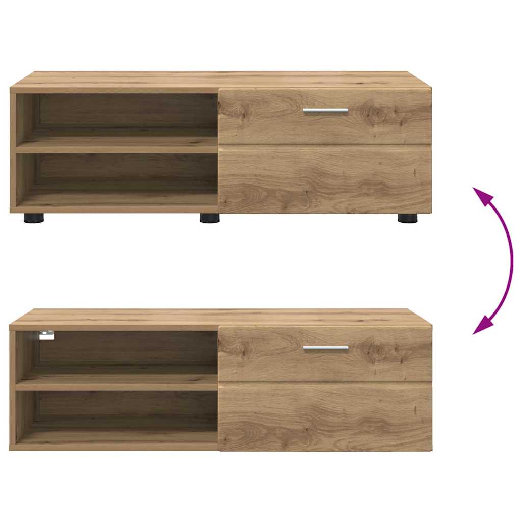 Cabinet en Bois avec tiroir Chêne artisanal 100,5 x 39 x 30 cm - XIOS