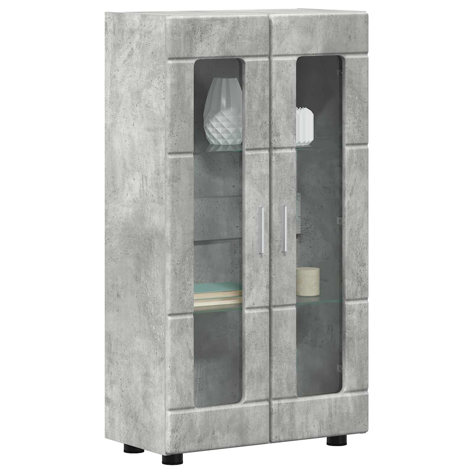 Buffet FLORIN Gris béton 55,5 x 29 x 100 cm Bois d'ingénierie