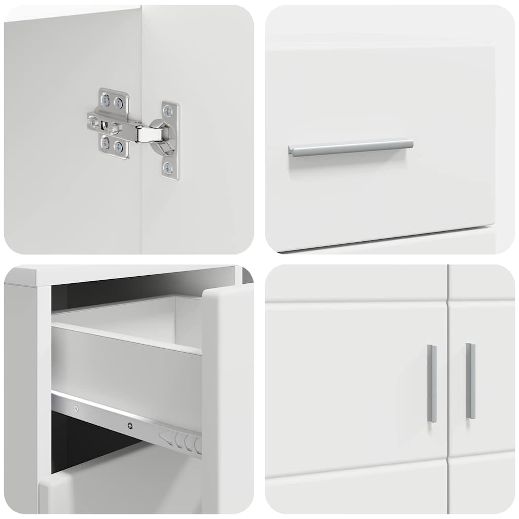 Buffet avec tiroir Blanc 88.5 x 30.5 x 73 cm Bois d'ingénierie - XIOS