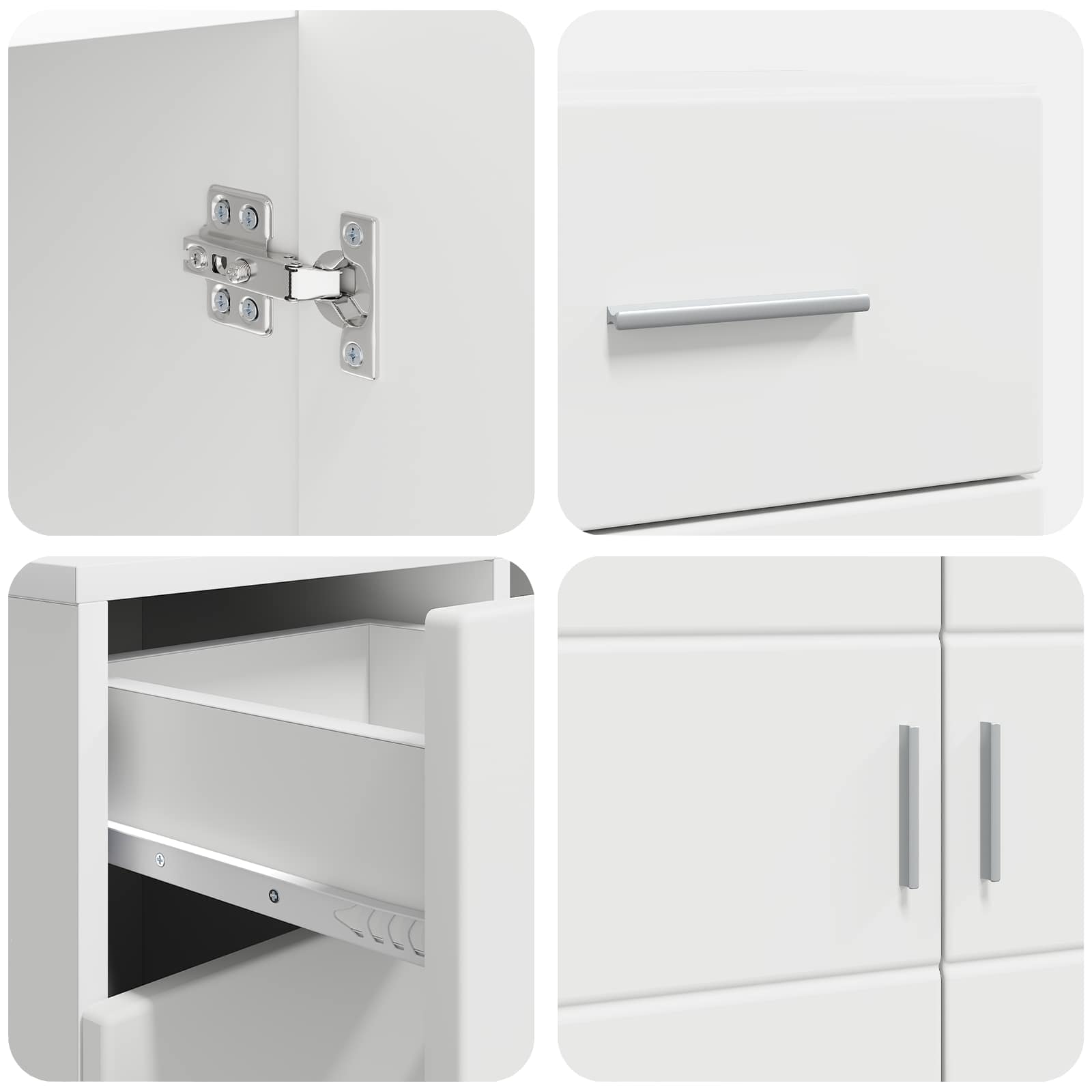 Cabinet en Bois Blanc 88,5 x 30,5 x 73 cm Bois d'ingénierie - XIOS