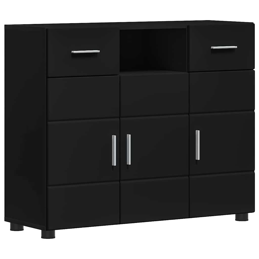 Buffet avec tiroir Noir 88,5 x 30,5 x 73 cm Bois d'ingénierie - XIOS