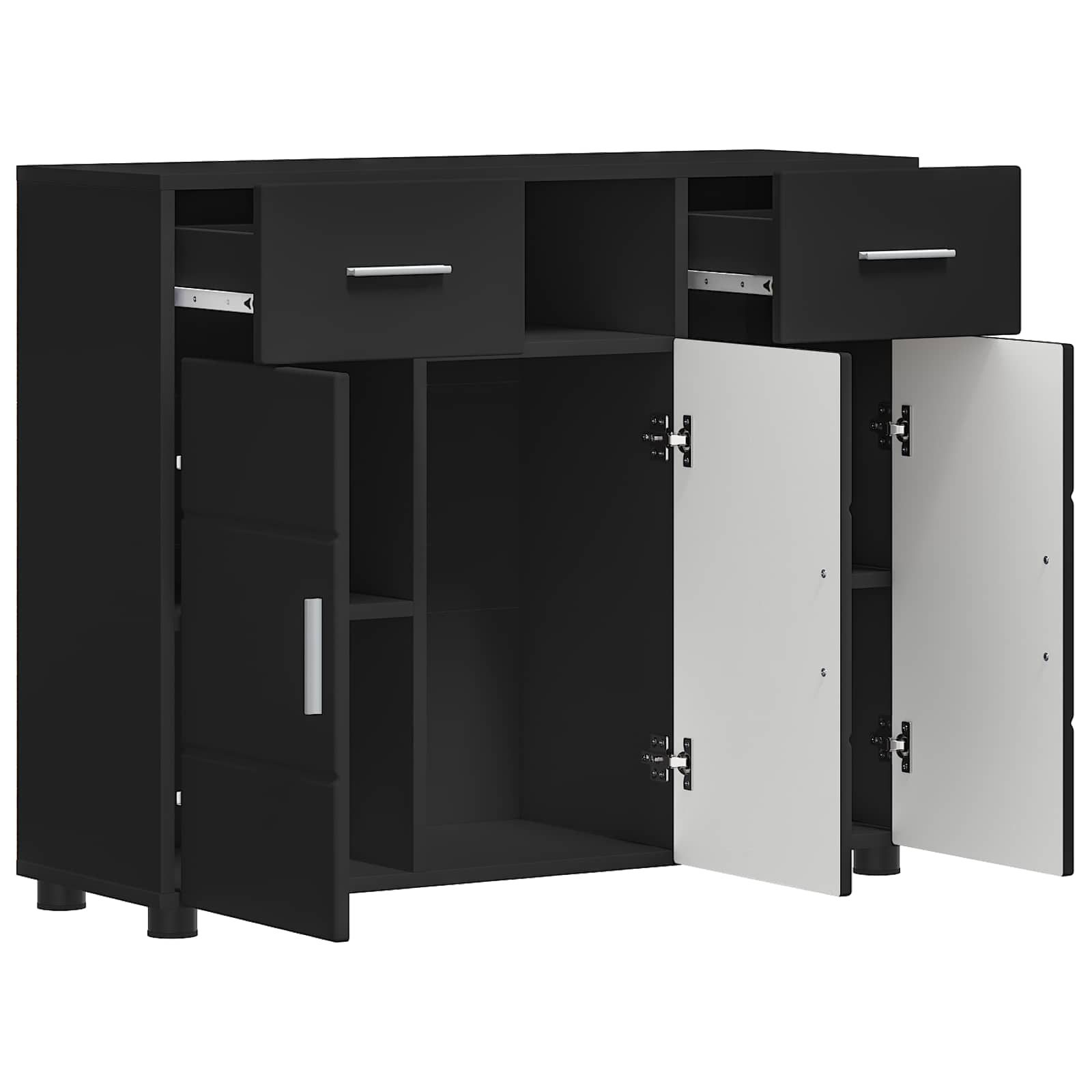 Cabinet en Bois Noir 88,5 x 30,5 x 73 cm Bois d'ingénierie - XIOS