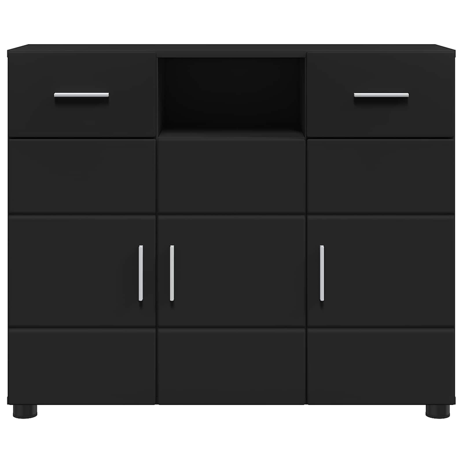 Cabinet en Bois Noir 88,5 x 30,5 x 73 cm Bois d'ingénierie - XIOS