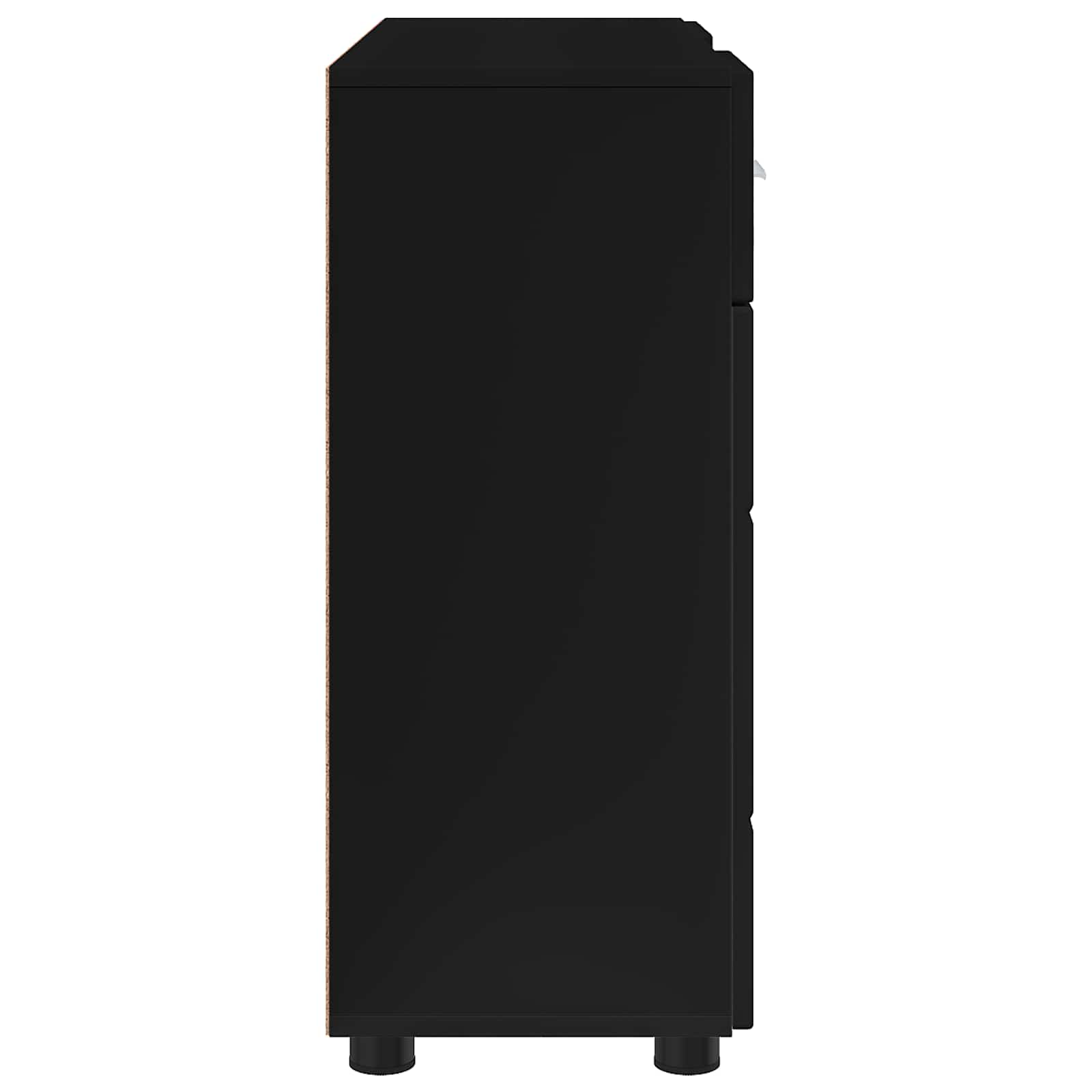 Cabinet en Bois Noir 88,5 x 30,5 x 73 cm Bois d'ingénierie - XIOS