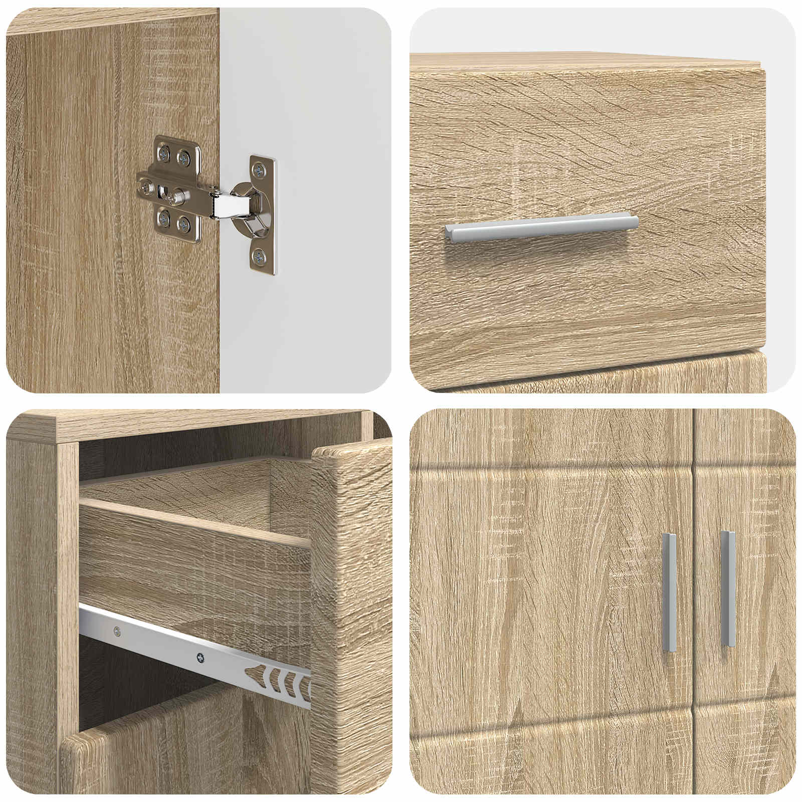 Cabinet en Bois avec tiroir Chêne Sonoma 88,5 x 30,5 x 73 cm - XIOS