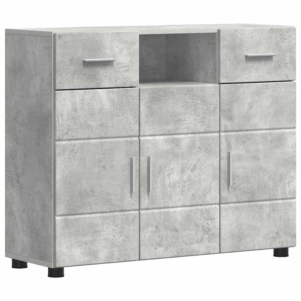 Cabinet en Bois avec tiroir Gris béton 88,5 x 30,5 x 73 cm - XIOS
