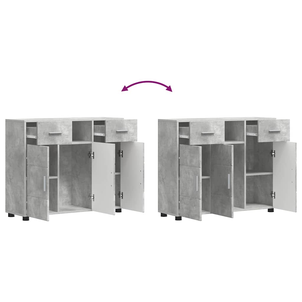 Buffet Gris béton 88.5 x 30.5 x 73 cm Bois d'ingénierie - XIOS