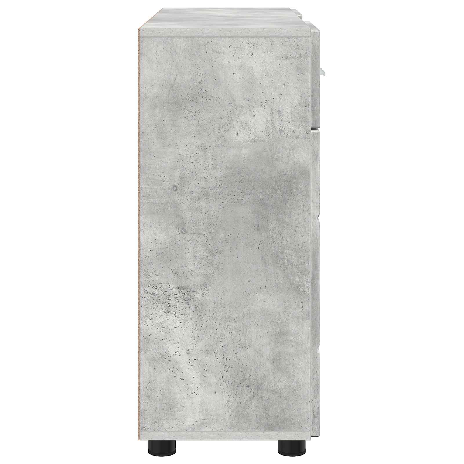 Cabinet en Bois avec tiroir Gris béton 88,5 x 30,5 x 73 cm - XIOS