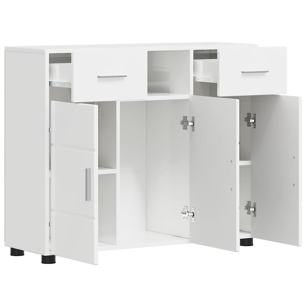 Buffet Blanc brillant 88.5 x 30.5 x 73 cm Bois d'ingénierie - XIOS