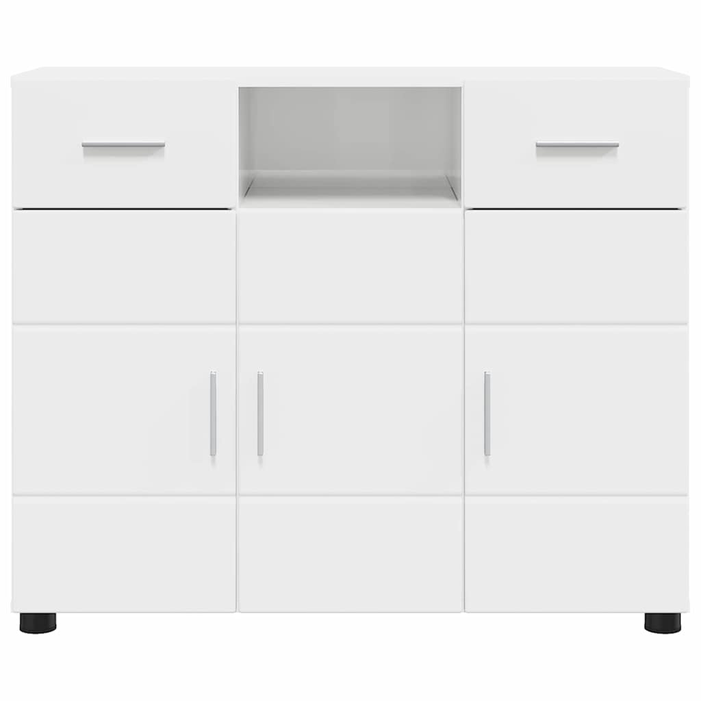 Buffet Blanc brillant 88.5 x 30.5 x 73 cm Bois d'ingénierie - XIOS