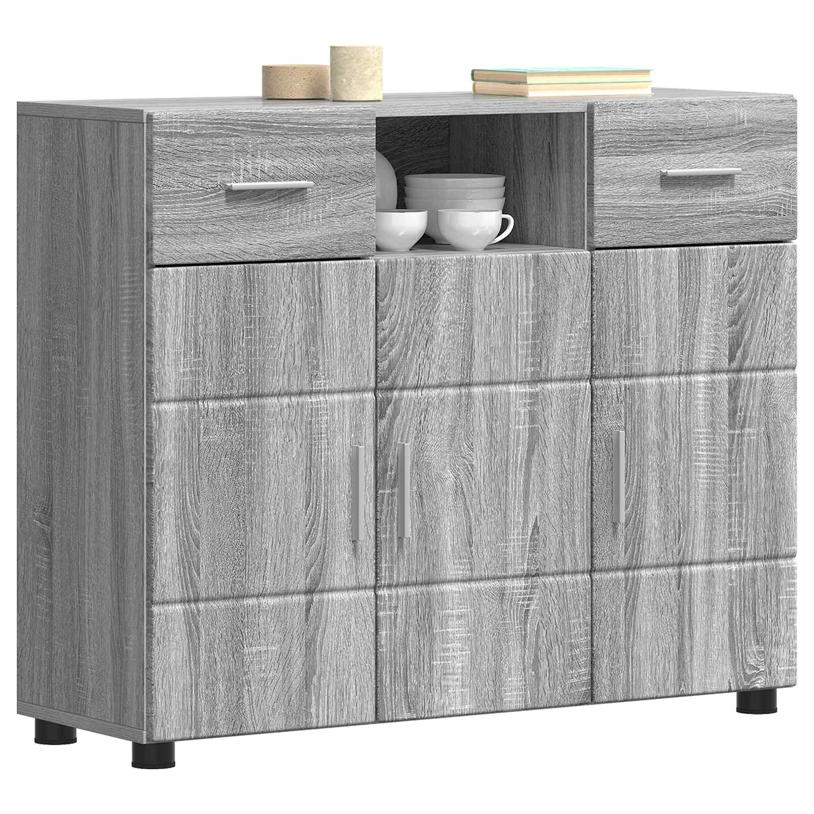 Cabinet en Bois avec tiroir Gris Sonoma 88,5 x 30,5 x 73 cm - XIOS