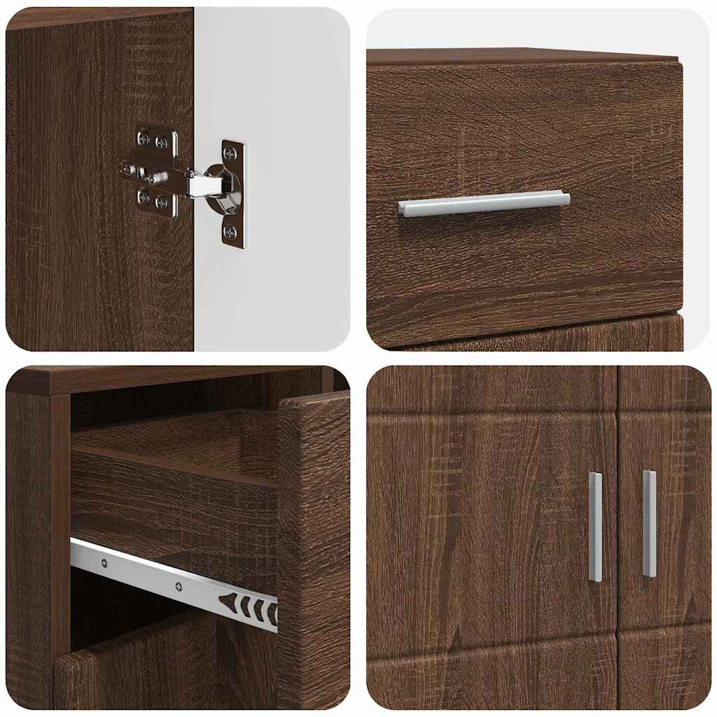 Buffet Chêne marron 88.5 x 30.5 x 73 cm Bois d'ingénierie - XIOS