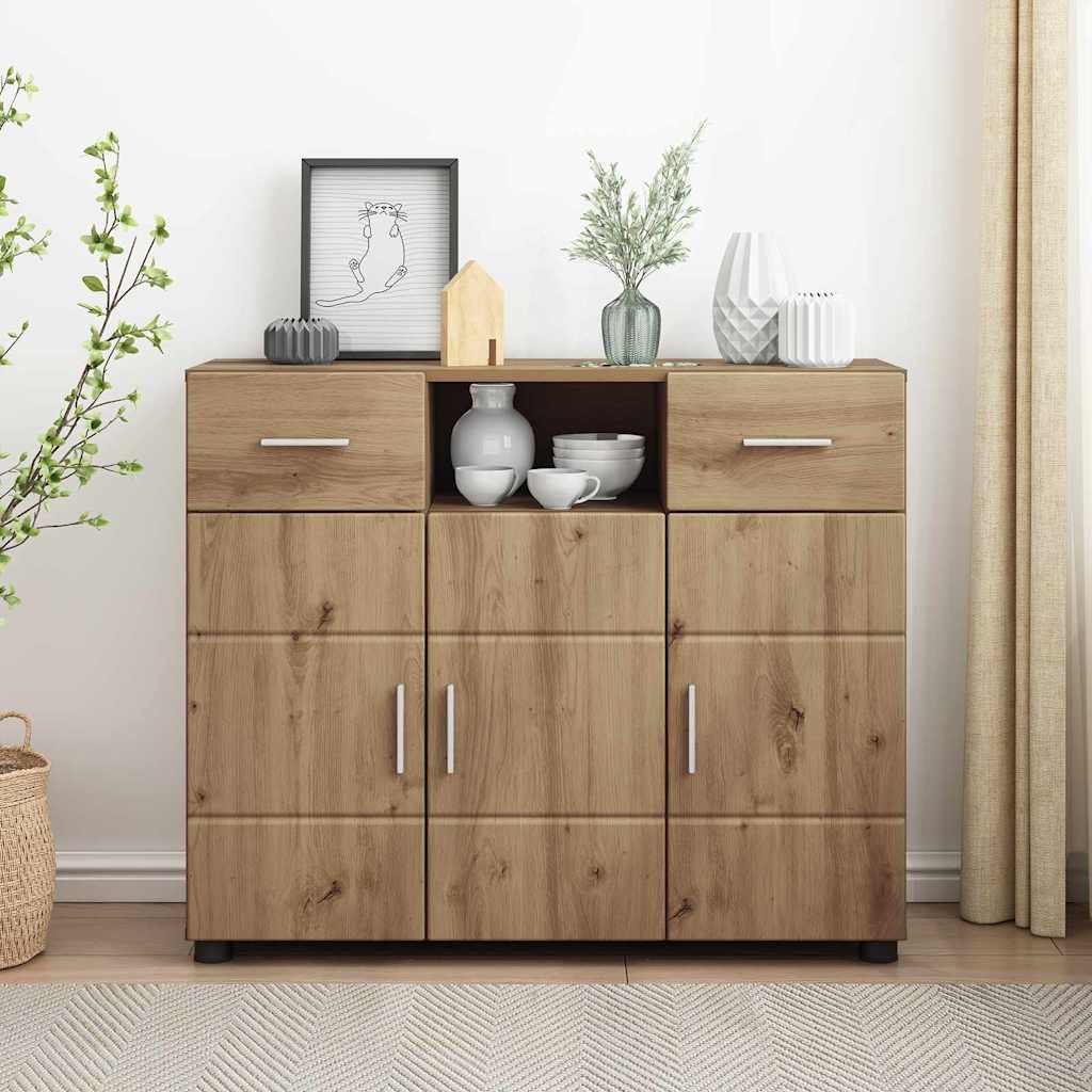 Buffet chêne artisanal 88,5 x 30,5 x 73 cm Bois d'ingénierie - XIOS