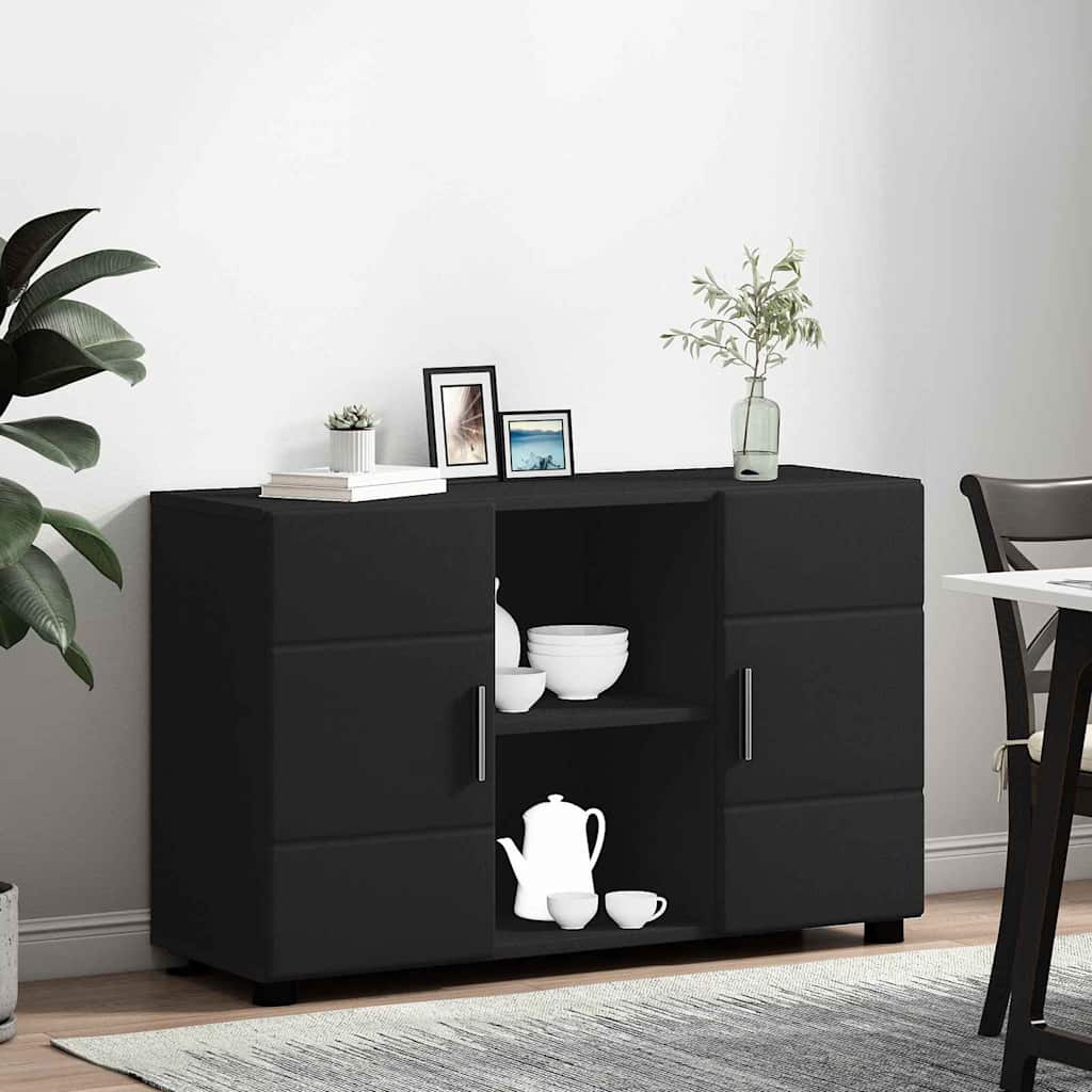 Buffet avec porte Noir 88,5 x 30,5 x 55,5 cm Bois d'ingénierie - XIOS