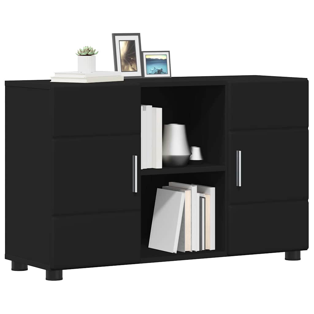 Buffet avec porte Noir 88,5 x 30,5 x 55,5 cm Bois d'ingénierie - XIOS