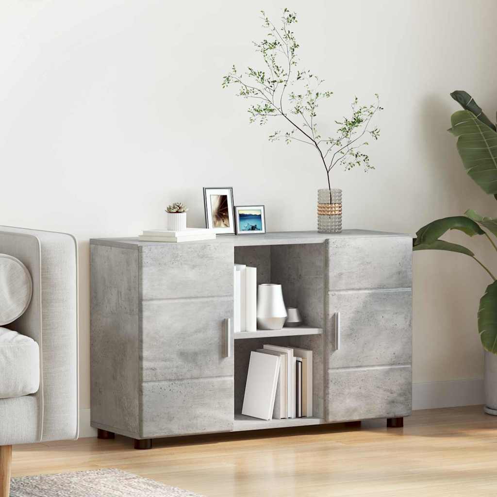 Buffet FLORIN 88,5 x 30,5 x 55,5 cm Gris béton - XIOS