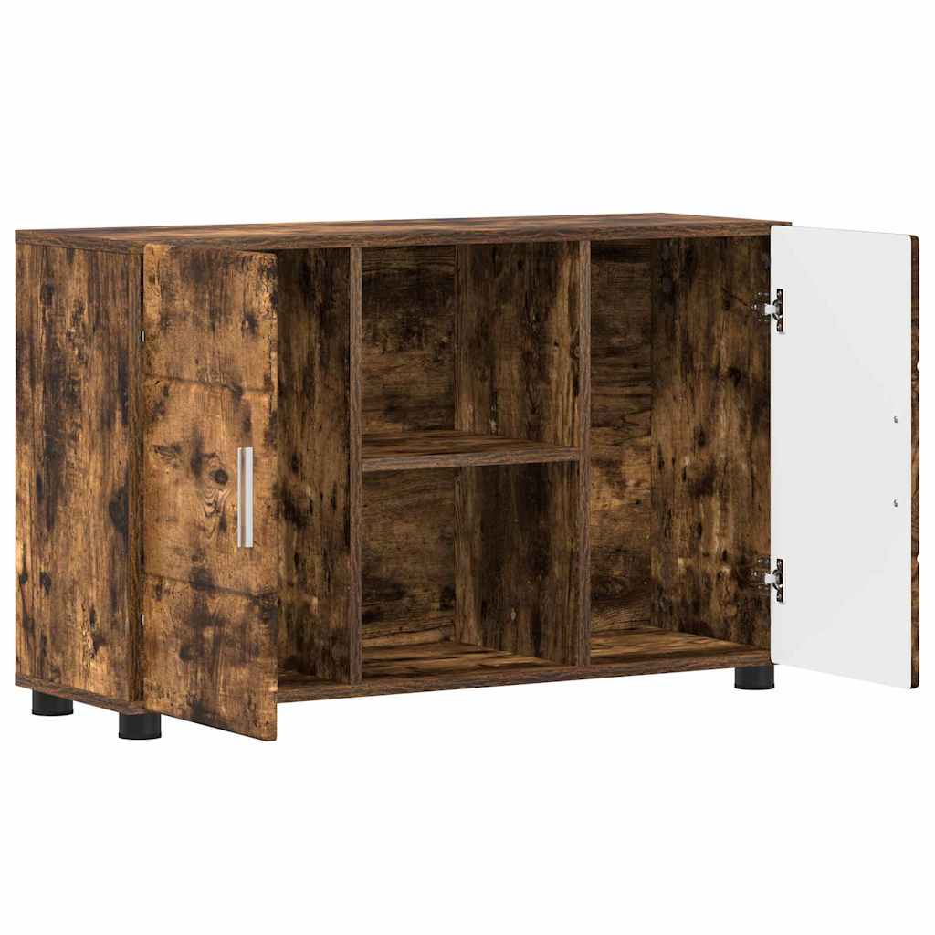 Buffet avec étagère FLORIN Chêne fumé 88,5 x 30,5 x 55,5 cm - XIOS