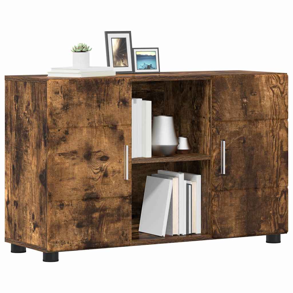 Buffet avec étagère FLORIN Chêne fumé 88,5 x 30,5 x 55,5 cm - XIOS