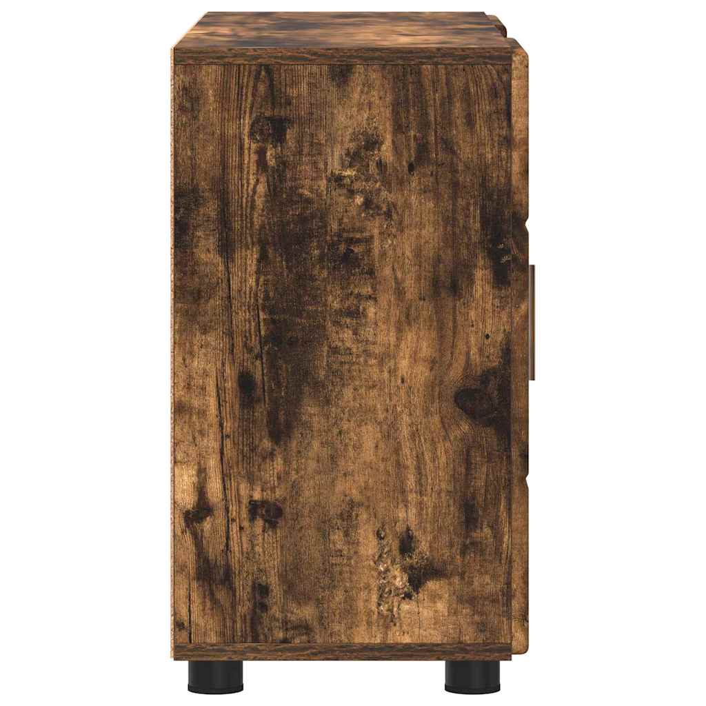 Buffet avec étagère FLORIN Chêne fumé 88,5 x 30,5 x 55,5 cm - XIOS